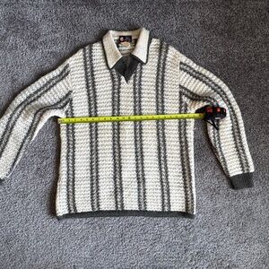 Cellini Sweater Mens Large Pure Wool Hand Loomed